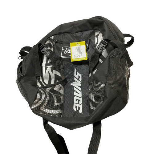 Used Rawlings SAVAGE BALL BAG BB/SB Player Carry Bag Black 11834-S000052873