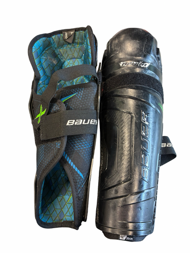 Used Bauer X SHINGAURDS Junior Shin Guards Black 12" 11682-S000134861