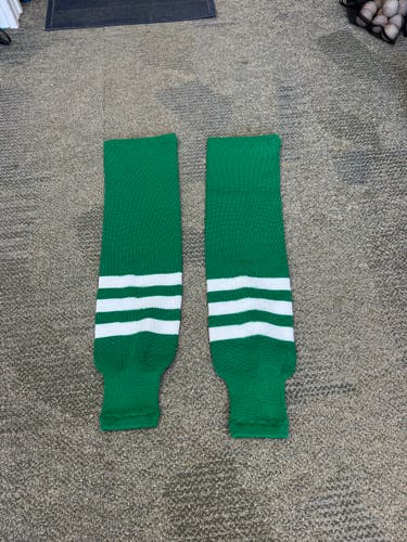 Green/White Senior Hockey Socks (New)