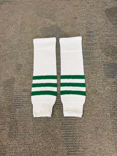 White/Green Youth Hockey Socks (New)