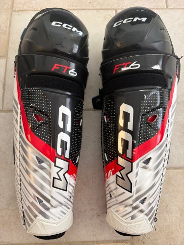 CCM FT6 Senior Hockey Shin Guards, 16” (SR) – Like New