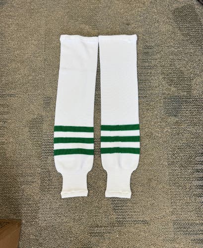 White/Green Senior Hockey Socks (New)