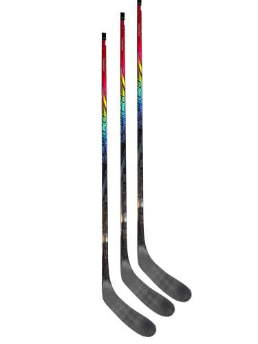 (3-Pack) New Pro Stock Senior LH Red Bauer Nexus Tracer, 70 Flex, P28