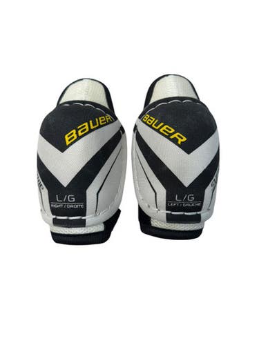 Used Bauer Supreme Youth Lg Elbow Pads - White Black Yellow 11835-s000201215