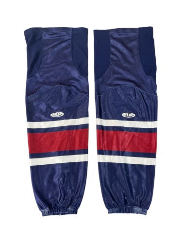 Tulsa Oilers Navy Senior Athletic Knit Socks Pro Stock (Used) 78029
