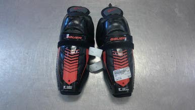 Used Bauer Lil Sport Youth Shin Guards Black 8" 11339-s000196795