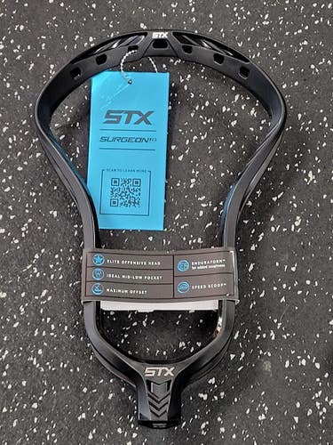 Used STX SURGEON 1K Mens Lacrosse Head Black 11849-S000041492
