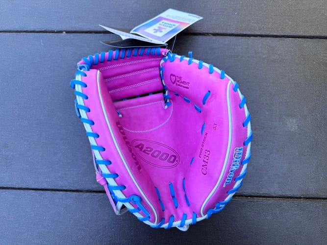Wilson A2000 CM33 Autism Speaks Catcher's Baseball Glove Mitt 33" (New)