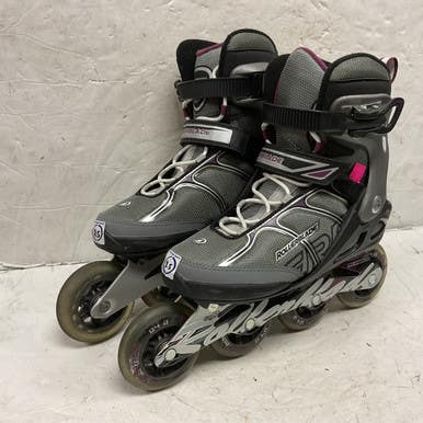 Used Rollerblade Macroblade 84 Alu W Senior Rec Fitness Skates Black Senior 8.5 11855-s000196088