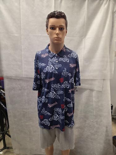 NWT Washington Nationals Ryen Spooner Polo Bule XL MLB