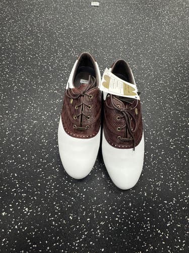 Used Etonic Mens Golf Shoes White Senior 10 11849-s000034507