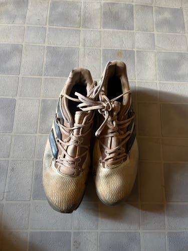 White Men's Size M 10.0 (W 11.0) Adult Adidas Adizero Low Top Metal (Used)