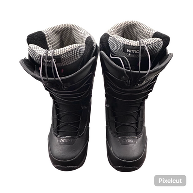 Used Nitro Team Tls Mens Snowboard Boots Black Senior 10.5 10299-s000304272
