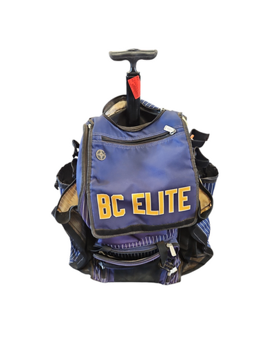 Used Boombah Bg Elite Blue W Stripes Bb Sb Player Wheeled Bag None 11850-s000022581