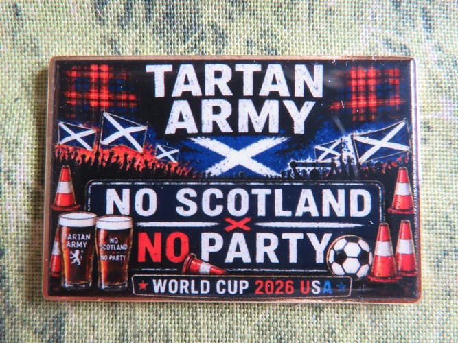 NO SCOTLAND NO PARTY TARTAN ARMY World Cup USA 2026 Golf Ball Marker