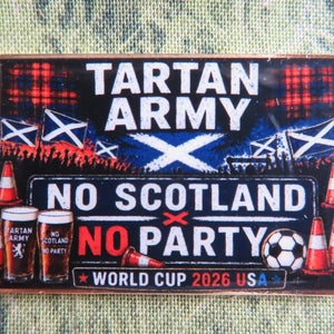 NO SCOTLAND NO PARTY TARTAN ARMY World Cup USA 2026 Golf Ball Marker .