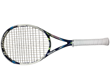 Used Wilson Juice 100s Adult Tennis Racquet Navy Blue 4 1 4" 11613-s000174215