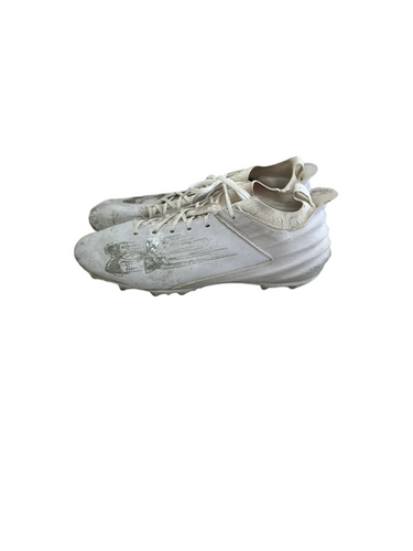 Used Under Armour Blur 2 Mens 15 White Football Cleats 11692-s000145161