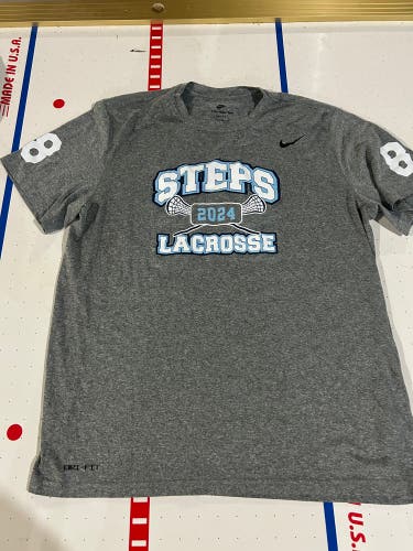 Steps Lacrosse  #8 Gray XL Men's Nike Shirt (Used)