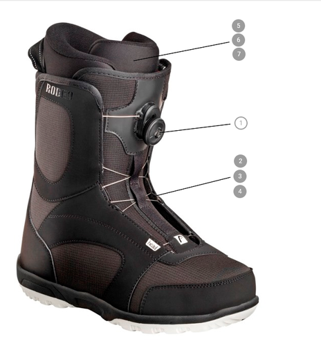 NEW HEAD Rodeo BOA snowboard Boots Men's US size 11.5 black/29.5