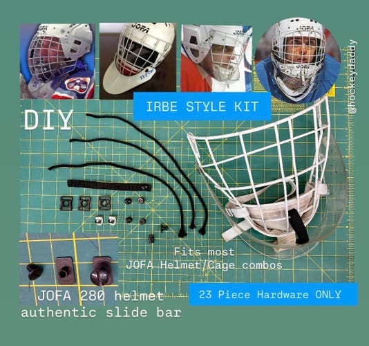 JOFA ARTURS IRBE Style Tribute 280 Helmet 262 Cage + Dangler HARWARE KIT ONLY RARE 80’s Goalmask