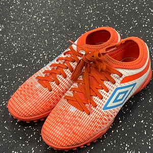 Used Umbro Soccer Turf Shoes Orange Junior 04.5 11849-s000035641