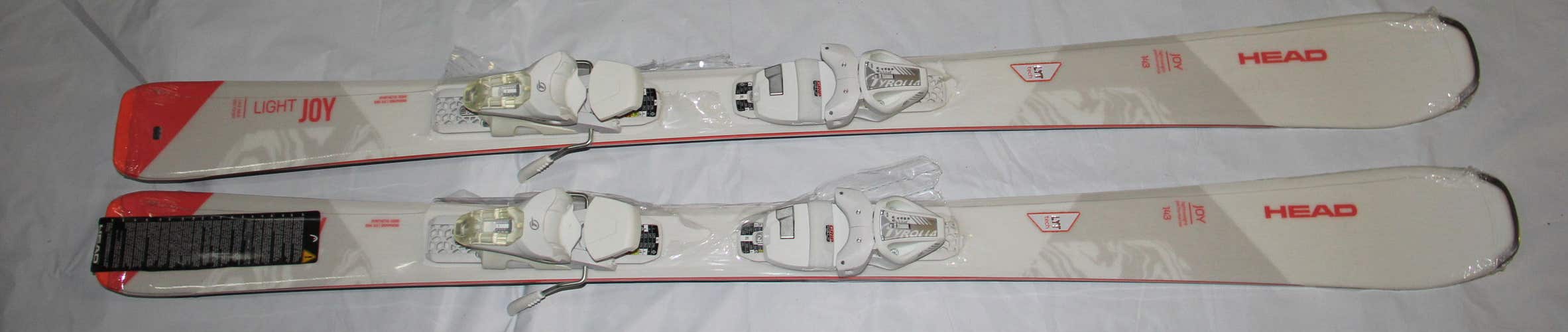NEW HEAD light Joy Womens Skis 143 cm + SLR 9.0 Bindings size adjustable