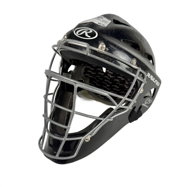 Used Rawlings Velo Chvel-revd Adult Catchers Helmet W Mask Black 7 1 8- 7 3 4 11506-s000296207