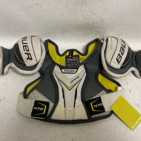 Used Bauer Supreme S170 Youth Shoulder Pads White Black Yellow Lg 11855-s000198241