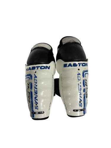 Used Easton Synergy Eq10 Youth Shin Guards White 8" 11847-s000032462