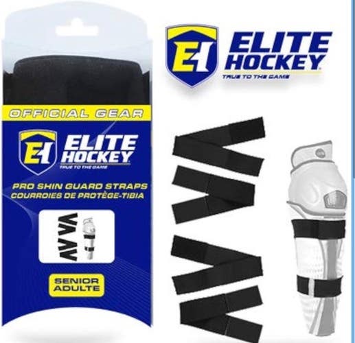 4 Senior Elite Hockey Shin Guard Straps | Sock Tape Replacement Shin Pad  Strap