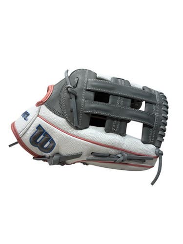 New Wilson A2000 Fp50 12.25” Rh Throw Fastpitch Glove - White Pink Grey 11835-s000203990