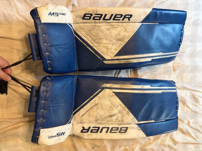 Small Bauer Supreme M5 Pro Goalie Leg Pads (Used)