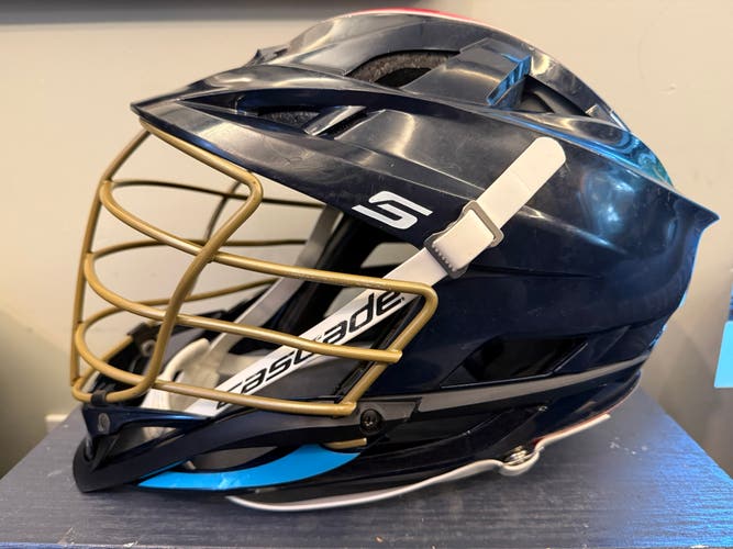Cascade S Helmet . Navy / Gold (Used)