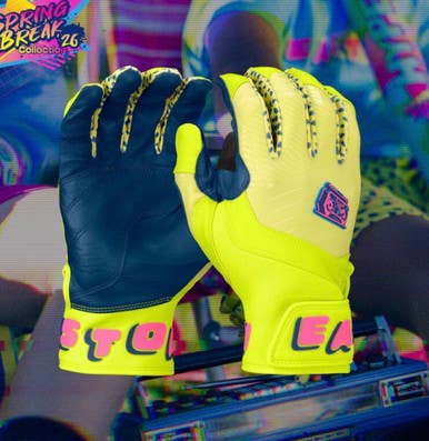 New Walk Off Ethos Tball Neon Yellow Pink Spring Break Batting Gloves 11834-ease00718356