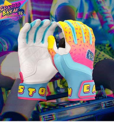 New Walk Off Ethos Adult Light Blue Pink Spring Break Batting Gloves 11834-ease00718251