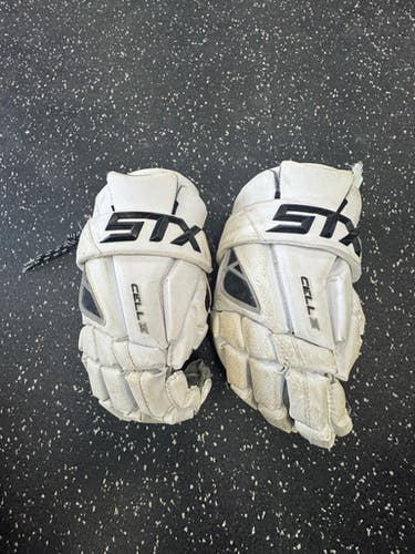 Used Stx Cell Iv Lacrosse Gloves Mens White Sm 11849-s000036505