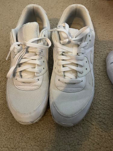 White Men's Size M 11.0 (W 12.0) Adult Nike Air Max 90 Shoes (Used)