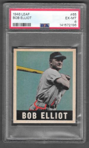 1948 Leaf #65 Bob Elliot PSA 6 Centered!