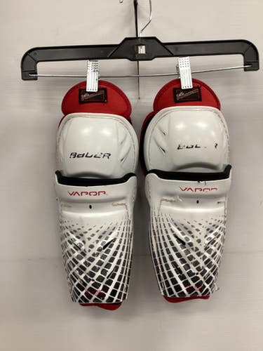 Used Bauer Vapor Lil Rookie Junior Shin Guards White 8 1 2" 11851-s000043119