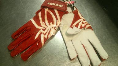Used Bb Sb Batting Gloves Red Md 11868-s000067429