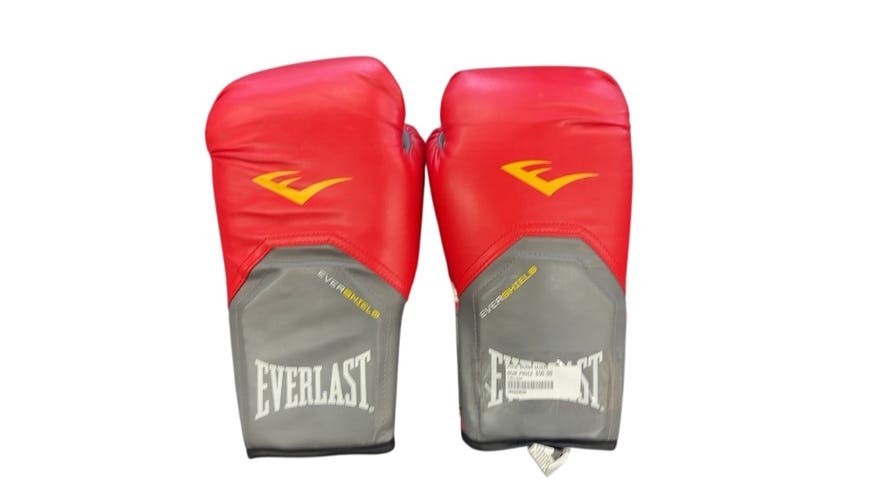 Everlast EverShield Boxing Gloves Red/Grey Good Condition