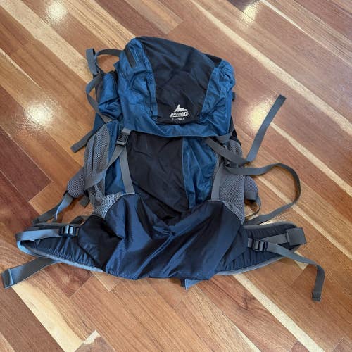 Gregory G-Pack Blue Black Internal Frame Technical Hiking Backpack 2700cu/48L MD