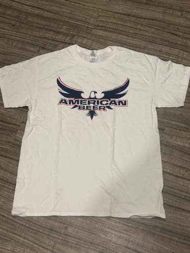 American Beer Adult Large Short Sleeve Shirt New