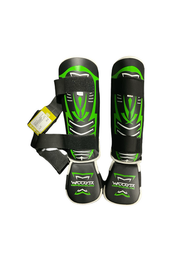 Used Warrior Martial Arts Shin Pads Black Md 11834-s000047745