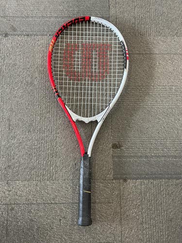 Used Wilson Federer 110 Adult Tennis Racquet Red 4 3 8" 11614-s000232217