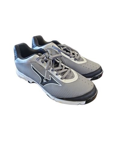 Used Mizuno Gray Cleats Bb Sb Cleats Grey Senior 8.5 11850-s000023689