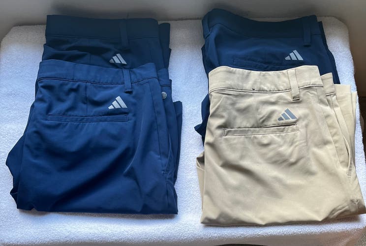 Adidas Men’s Size 35” Golf Shorts Bundle of 4 Pairs Activewear 9.5” Inseam
