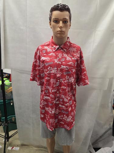 NWT Washington Nationals Ryen Spooner Button Down Shirt XL MLB