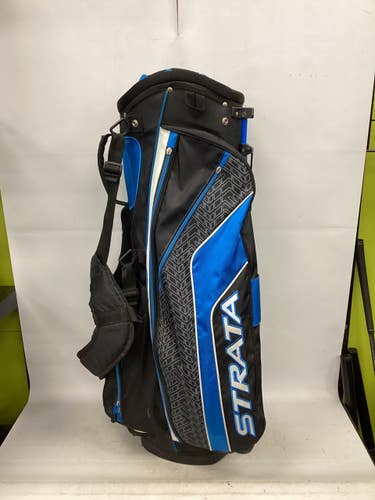 Used Strata 7 SLOT STAND BAG Mens Stand Bag Black And Royal Blue 11851-S000048566